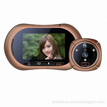 Door Peephole Viewer, Supports GSM Communication and Auto Photo, 3.6-4.2V DC Temperature